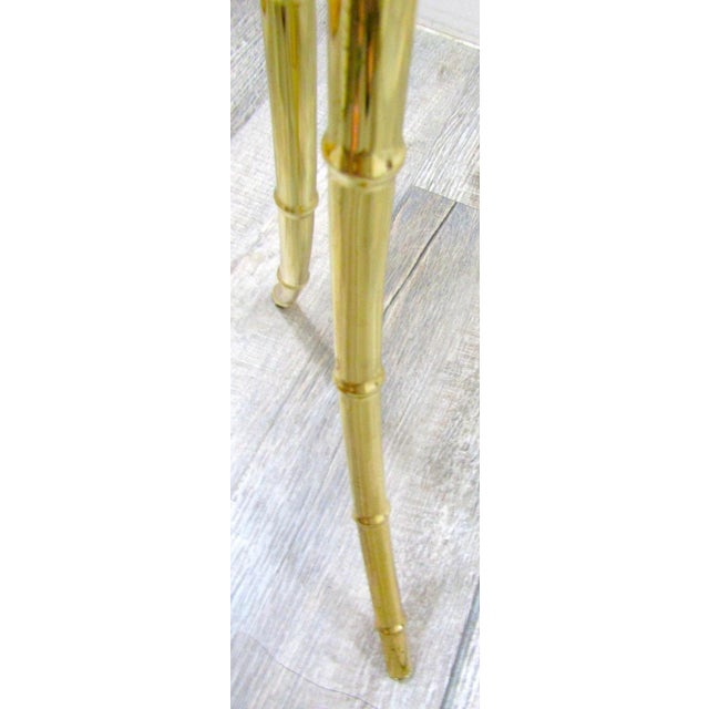 Vintage Hollywood Regency Brass Bamboo Towel Holder For Sale - Image 9 of 10