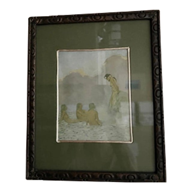 Framed Maxfield Parrish, Prosperina and the Sea-Nymphs, Circa 1905 For Sale