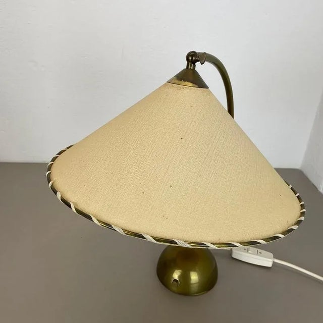 Vintage German Bauhaus Brass and Paper Table Lamp from Pitt Müller, 1950s For Sale - Image 4 of 18