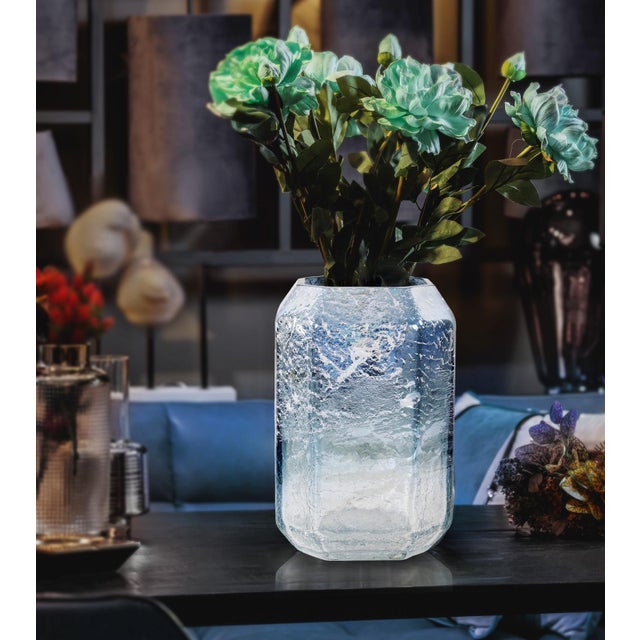 Lonsdale Iridescent Tall Glass Vase For Sale - Image 10 of 11