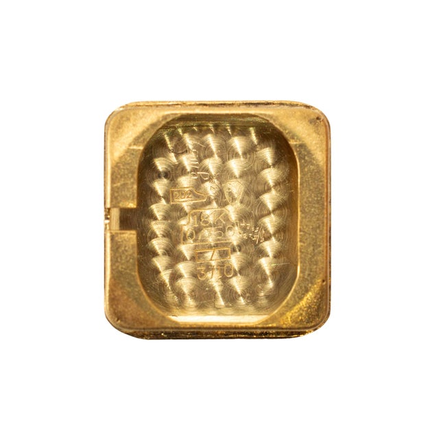 Ladies Vintage Retro Bucherer Cocktail 17mm Diamond 18k Gold Mechanical Watch For Sale - Image 9 of 11