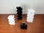 Postmodern Black and White Glass Candleholder by Halskov & Dalsgaard for Holmegaard, Set of 4 For Sale - Image 16 of 18