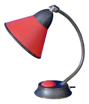 Mid-Century Red Cocotte Table Lamp, 1950s