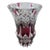 French Cut Crystal Flower Vase Amethyst or Pink Red For Sale