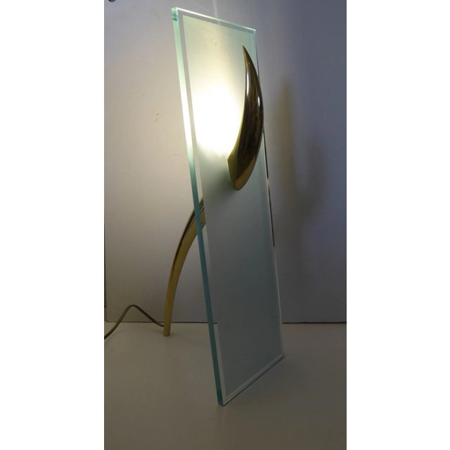 Table Lamp + Sconce Richard Derquet Lucien Gau France Antilope Large Format, 1980s, Set of 2 For Sale - Image 18 of 18