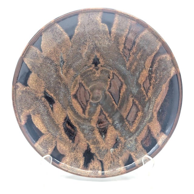 1990s Studio Pottery Glazed Stoneware Plates, Lates, Set of 9 For Sale - Image 10 of 17