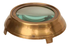 Large Desktop Magnifying Lens in Brass