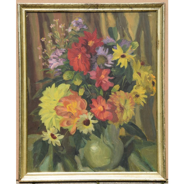 Kurt Lauber 1893 Bremen – 1971 Haar near Munich Untitled [Lush Still Life with Summer Flowers] Oil on cardboard, framed...