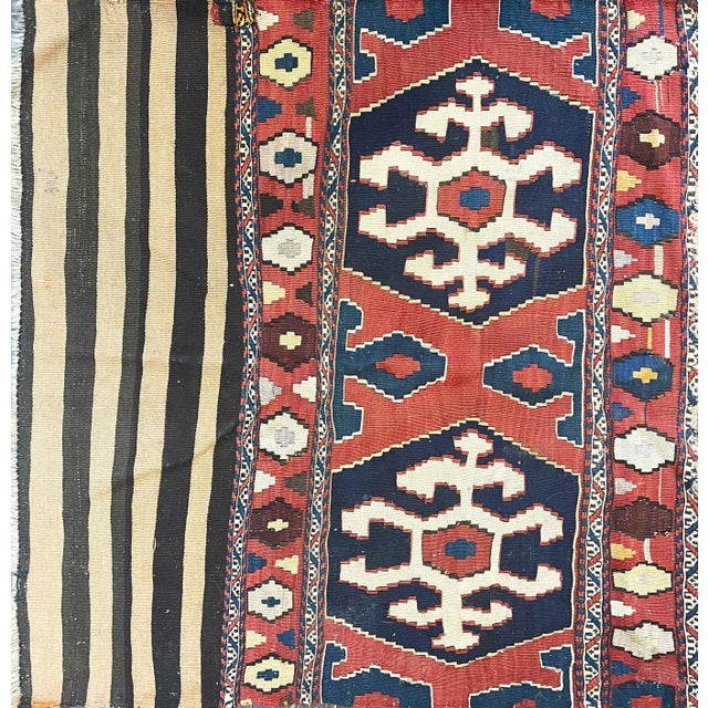 2'8" x 3'5" Exquisite Antique Tribal Caucasian Shahsavan Bag: A Masterpiece of Tradition and Utility Step into the...