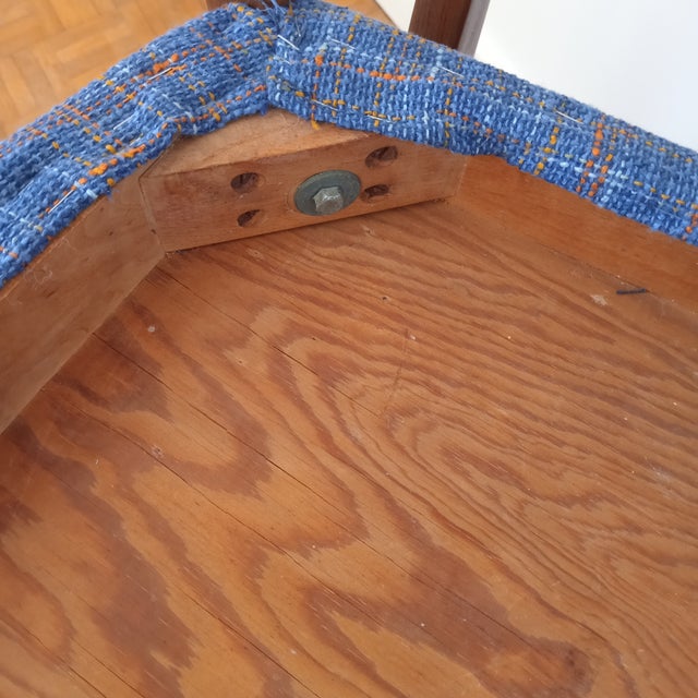 Blue Vintage Swedish Dining Chairs in Teak from Brande Møbelindustri, Set of 4 For Sale - Image 8 of 13