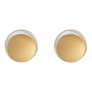 Pair of Brass Round Mirror Gold Tinted Glass by Modernindustria, Italy, 1970s