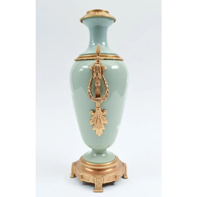 Bronze Mounted Porcelain Decorative Urn For Sale - Image 9 of 11