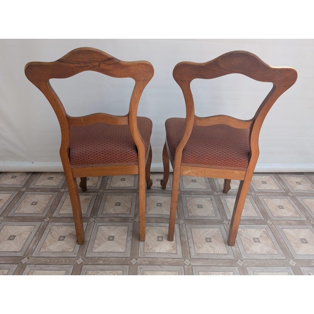 Biedermajer Chairs in Beech Wood with Springs, Set of 6 For Sale - Image 4 of 18