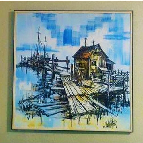 J. Walker Blue Bayou Painting | Chairish