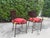Late 20th Century Vintage Scroll Arm Wrought Iron Patio Dining Chairs - Pair For Sale - Image 5 of 12