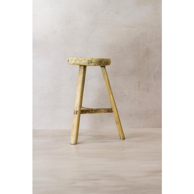 Vintage Rustic Elm Wood Stool – Round Bring timeless charm and functionality to your space with the Vintage Rustic Elm...
