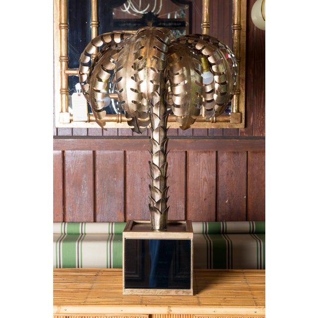 Maison Jansen Brass Palm Tree Table Lamp, in the style For Sale In New York - Image 6 of 12