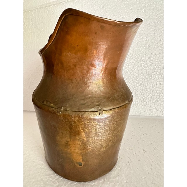Copper Vintage Mid 1900s Copper Pitcher For Sale - Image 8 of 10