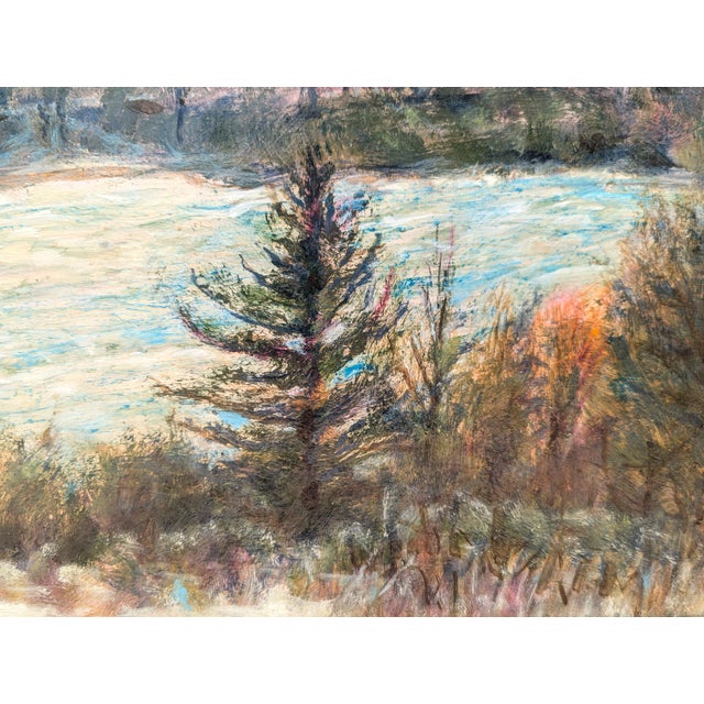 Robert Boyle “First Snowfall” Naturalistic Winter Mountain Landscape of a River Through Trees, 1990 For Sale - Image 10 of 11