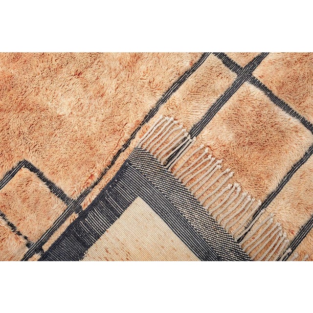 2020s Modern Grid Hand-Knotted Wool Rug | 10'10" X 8'0" | One of a Kind For Sale - Image 5 of 7