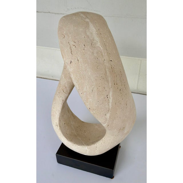 Modern Revelation Modern Travertine New Twist Sculpture For Sale - Image 3 of 5