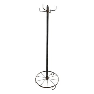 1950s American Country Wrought Iron Coat Rack For Sale