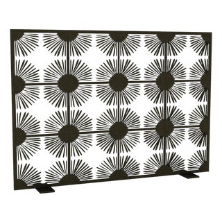 Warm Black Halo Fireplace Screen For Sale