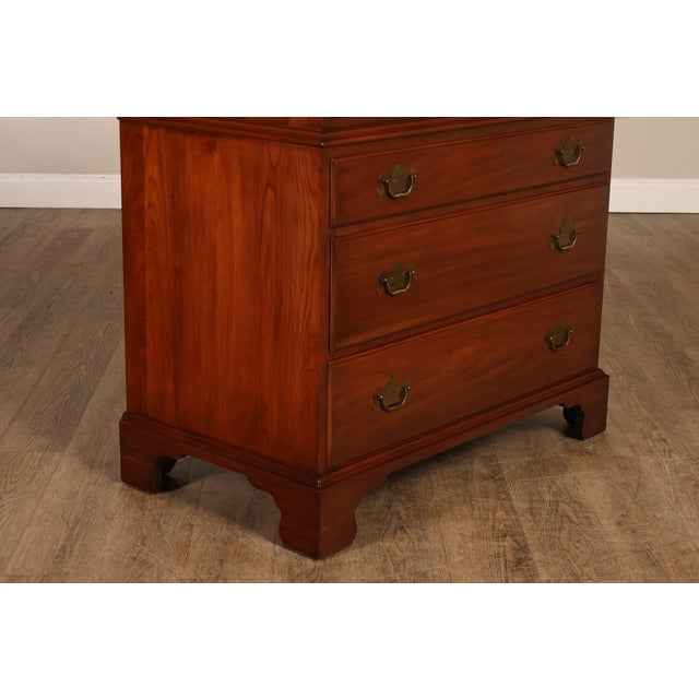 Henkel Harris Chippendale Style Cherry Tall Chest For Sale - Image 13 of 18