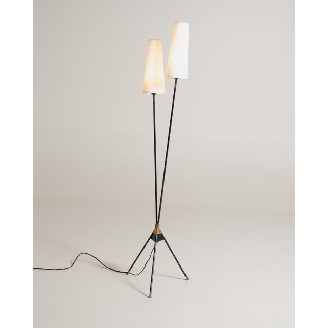 1950s Scandinavian Floor Lamp with Lampshades, 1950s For Sale - Image 5 of 11
