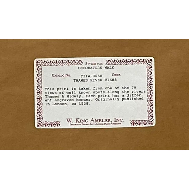 Set of Three "Thames River Views" Framed Prints Late 20th C. For Sale - Image 12 of 13