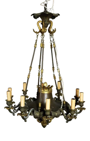 Vintage Chandelier in Bronze