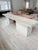 Modern Infinity Travertine Chiaro and Travertine Rosso Honed Unfilled Dining Tables For Sale - Image 3 of 6