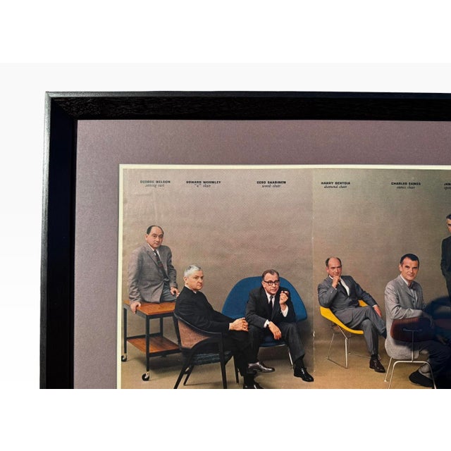 Eames Original 1961 Playboy "Designs for Living" Spread — Eames, Saarinen, Nelson, Bertoia, Wormley & Risom, Custom Framed in Museum Glass For Sale - Image 4 of 8