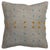 Pillow made from a vintage Turkish Kilim with yellow and blue wool stitched on giving it a bohemian vibe. Zipper closure...