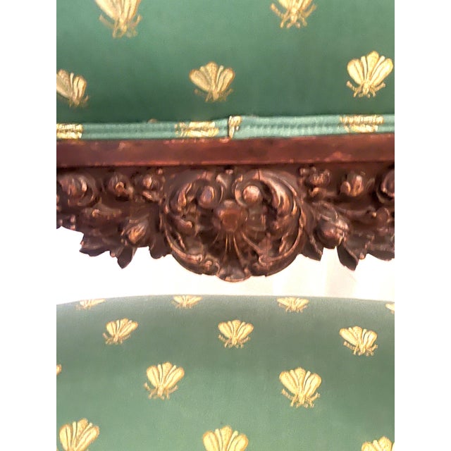 Brown Early 20th Century French Style Throne Chair For Sale - Image 8 of 12