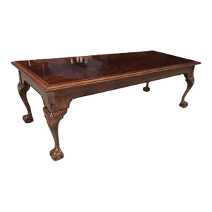 Chippendale Ball and Claw Mahogany Coffee Table by Leighton Hall Made-To-Order