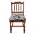 Vintage French Country Oak Vanity Side Chair W Zebra Print Fabric For Sale