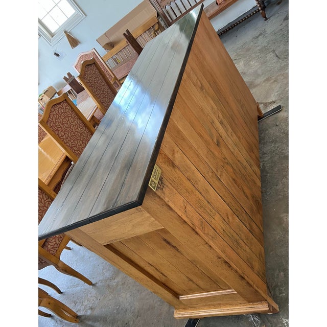 1990s Bausman & Company French Provincial Hand-Distressed Maple Buffet/Sideboard/Credenza For Sale - Image 4 of 12