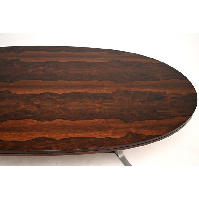 Metal Vintage Dining Table and Chairs attributed to Robert Heritage for Archie Shine, 1960, Set of 7 For Sale - Image 7 of 16