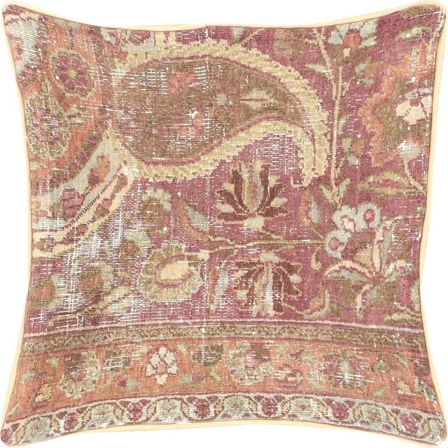 Shabby Chic 1960s Persian Meshed Pillow For Sale - Image 3 of 3