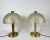 Mid-Century Modern Vintage Table Lamps in Glass and Brass by Peill & Putzler, 1970s, Set of 2 For Sale - Image 3 of 11