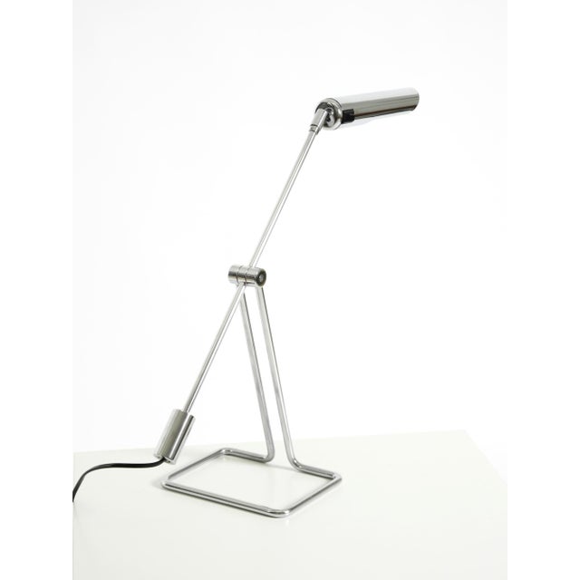 Silver Chrome-Plated Metal Table Lamp by Abo Randers for Ikea, 1980s For Sale - Image 8 of 18