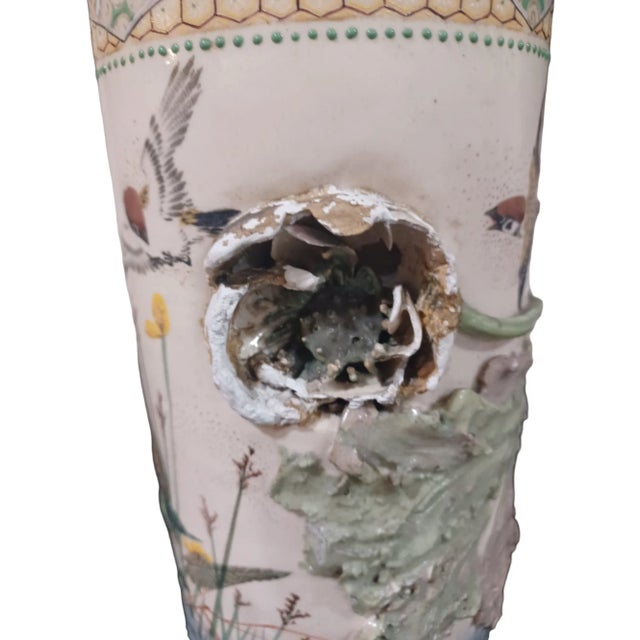 Pair of Early 20th Century Makuzu Kozan Style Earthenware Cache Pots For Sale - Image 4 of 11