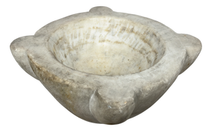 Antique White Marble Mortar, 1800s