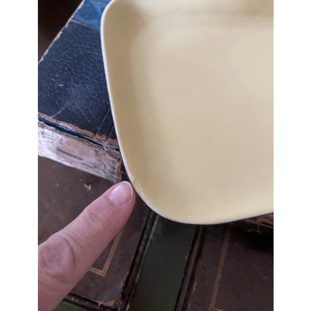 Wonderful, mid century set, made in Germany, the sugar bowl, creamer and tray are presented in a very pale, buttery yellow...