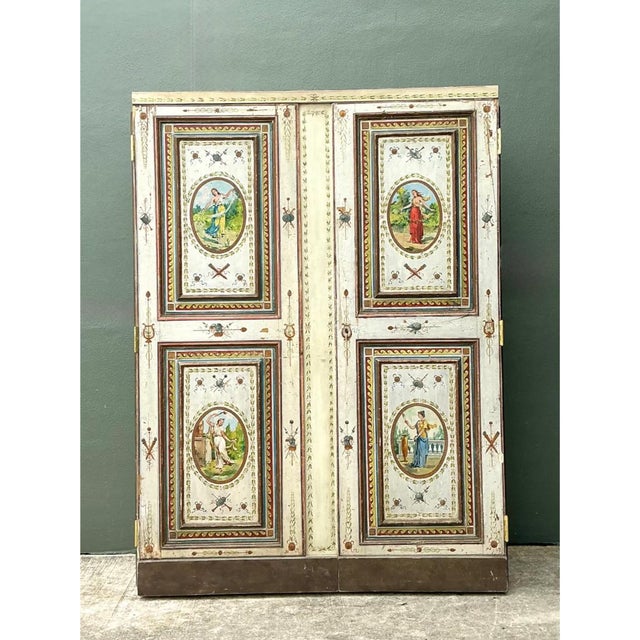 Vintage Neoclassical Painted Wood Armoire From the Estate of Lily Pulitzer For Sale - Image 10 of 12
