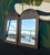 Late 20th Century Sarreid Rustic Brass & Wood Arched Mirror Pair For Sale - Image 5 of 11