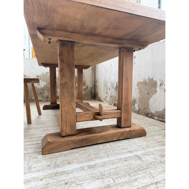 Elm Monastery Table, 1960s For Sale - Image 16 of 18