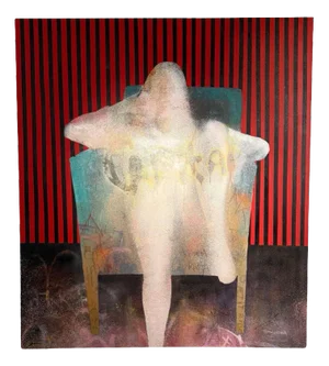 Dion Cupido, Seated Woman, 2010s, Canvas