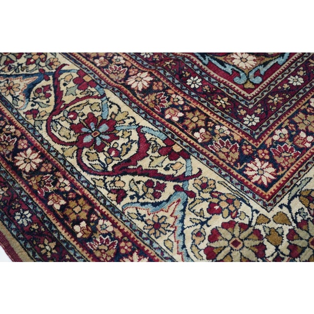 Ecru Late 19th Century Antique Kerman Rug 9'8'' x 14'6'' For Sale - Image 8 of 12
